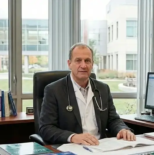 Dr. Thomas Klein, director medical la Kantesti AI, hematolog clinician certificat și autor al acestui raport global de sănătate